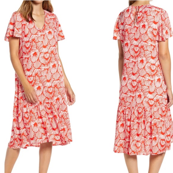 Tommy Bahama Dresses & Skirts - TOMMY BAHAMA Shall We Dance Dress Midi Red&White Dress size Small